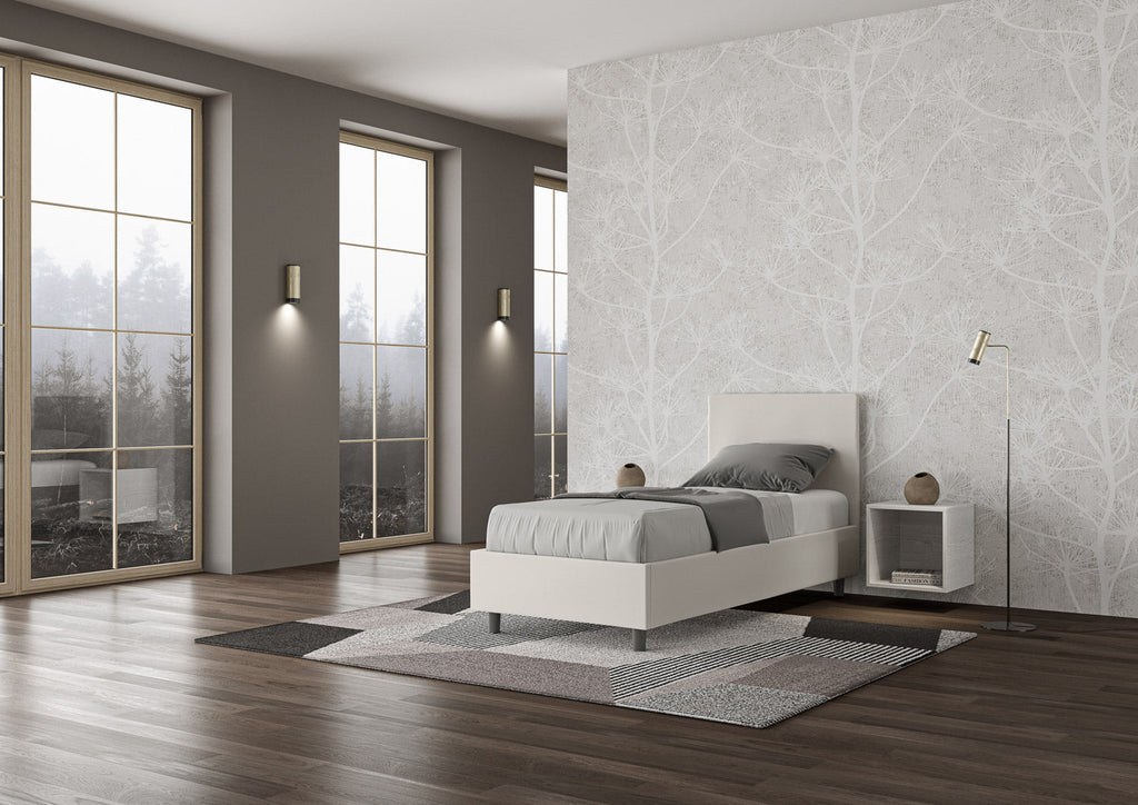 Letto singolo imbottito 80x210 similpelle Adele senza rete e contenitore