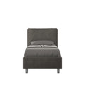 Letto singolo contenitore imbottito 90x190 microfibra Antea