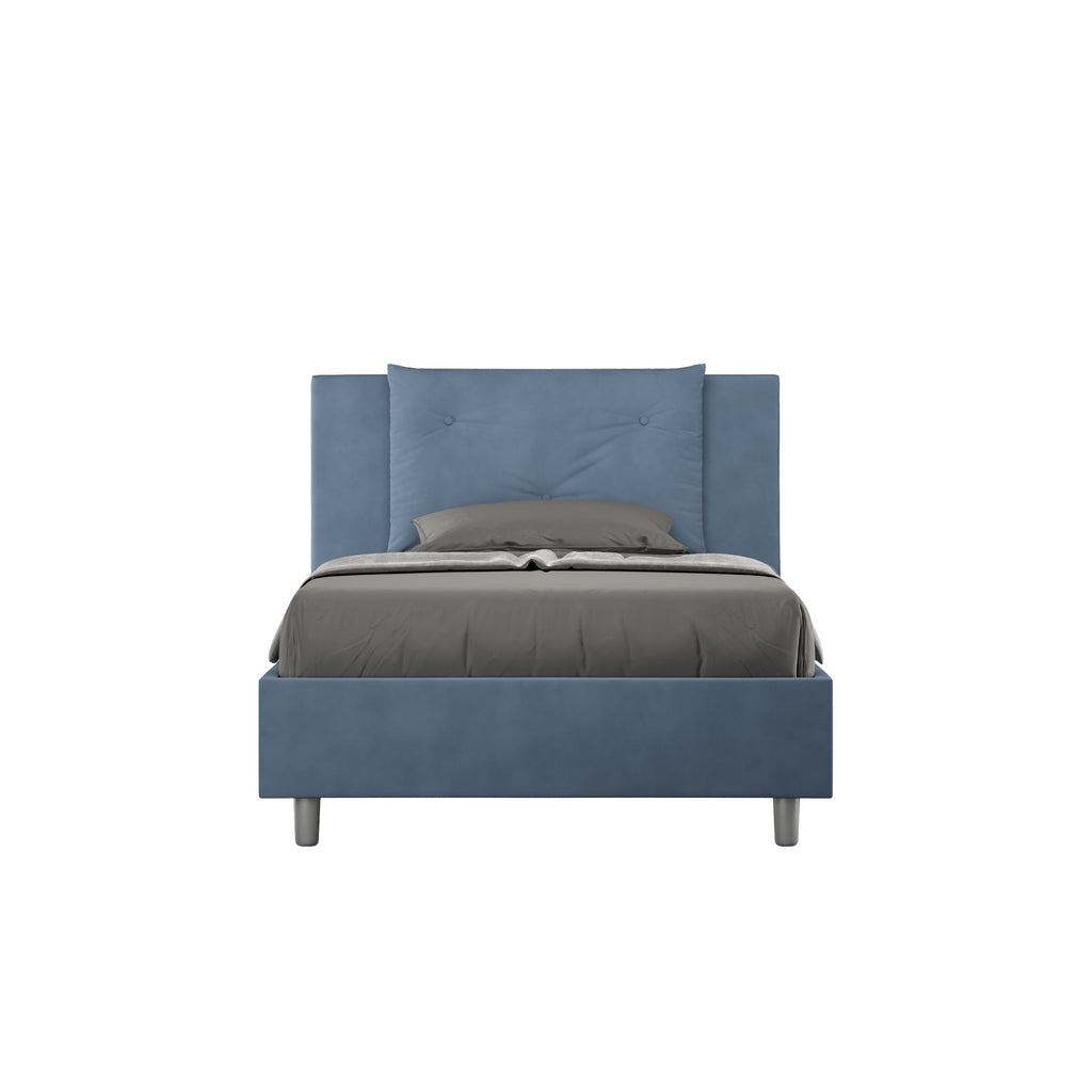 Letto singolo contenitore imbottito 100x200 microfibra Appia