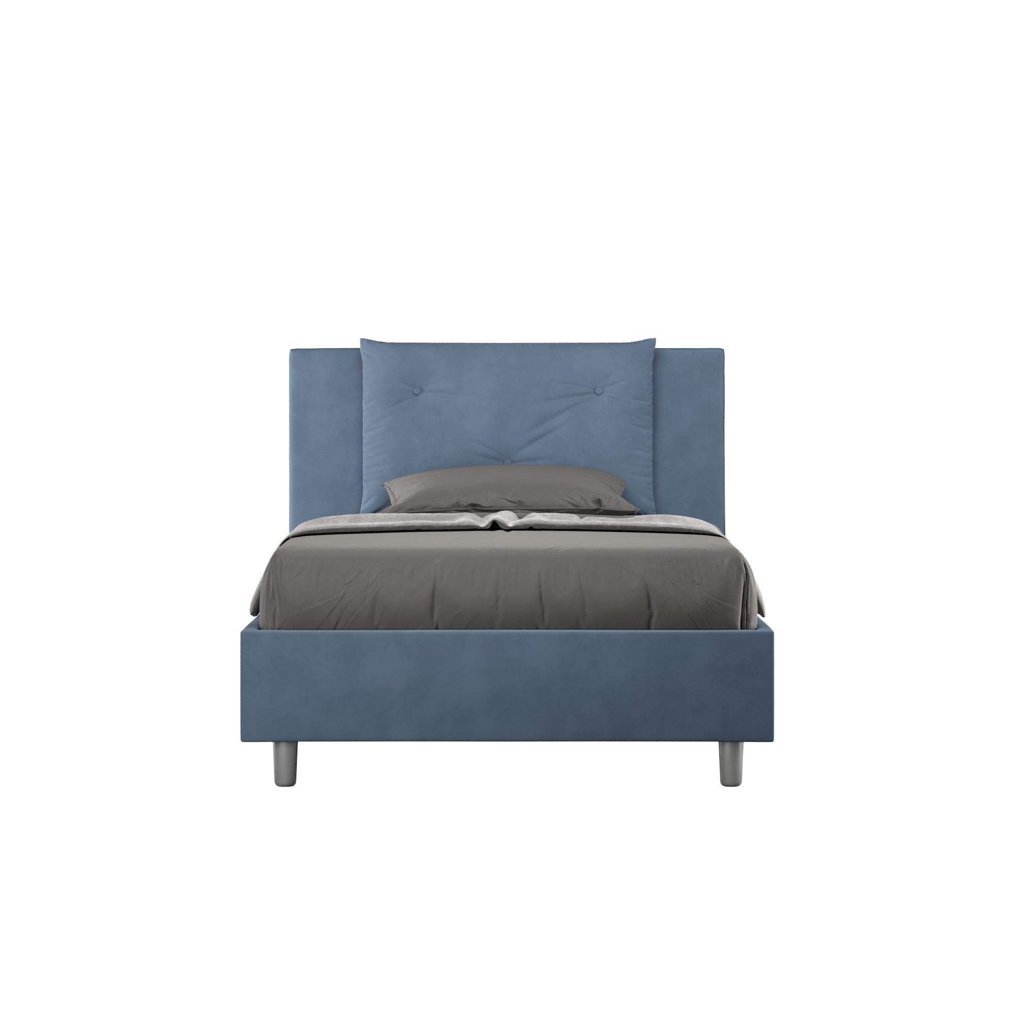 Letto singolo contenitore imbottito 100x200 microfibra Appia