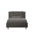 Letto singolo contenitore imbottito 100x200 microfibra Appia