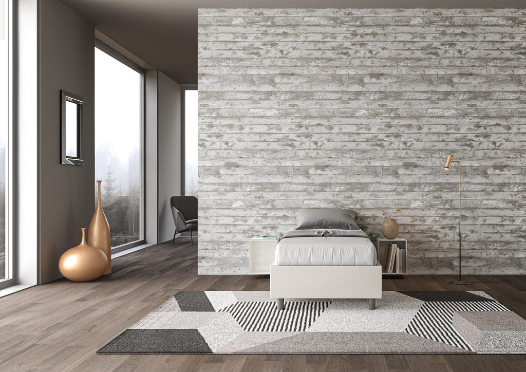 Letto singolo imbottito similpelle Azelia con e senza rete e contenitore