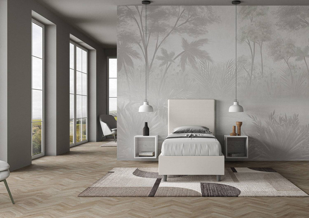 Letto singolo imbottito similpelle Focus