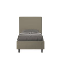 Letto singolo contenitore imbottito similpelle Focus