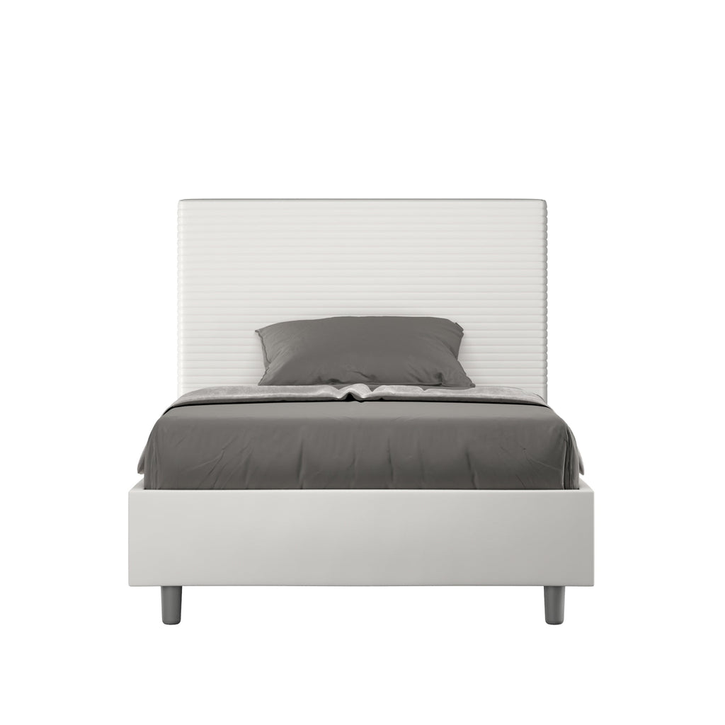 Letto singolo contenitore imbottito 100x190 similpelle Focus