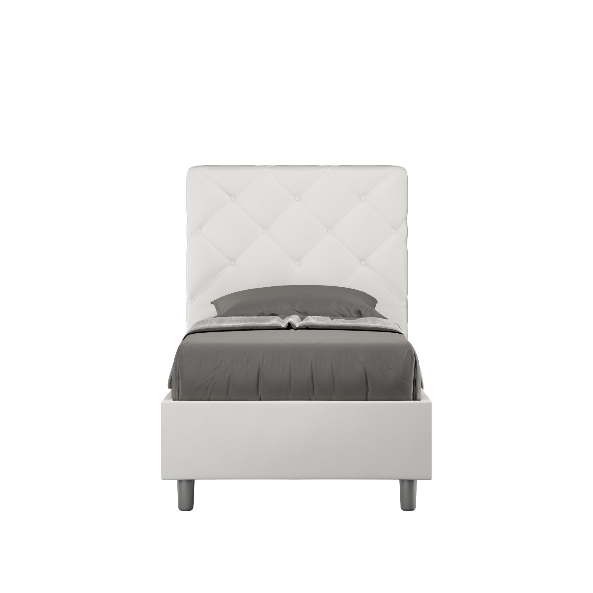 Letto singolo imbottito similpelle Priya