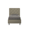 Letto singolo contenitore imbottito similpelle Priya