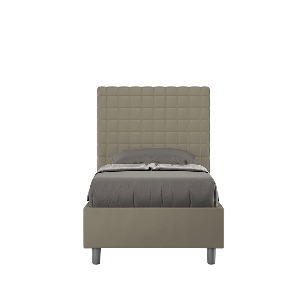 Letto singolo imbottito similpelle Sunny
