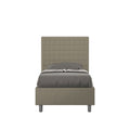Letto singolo contenitore imbottito similpelle Sunny
