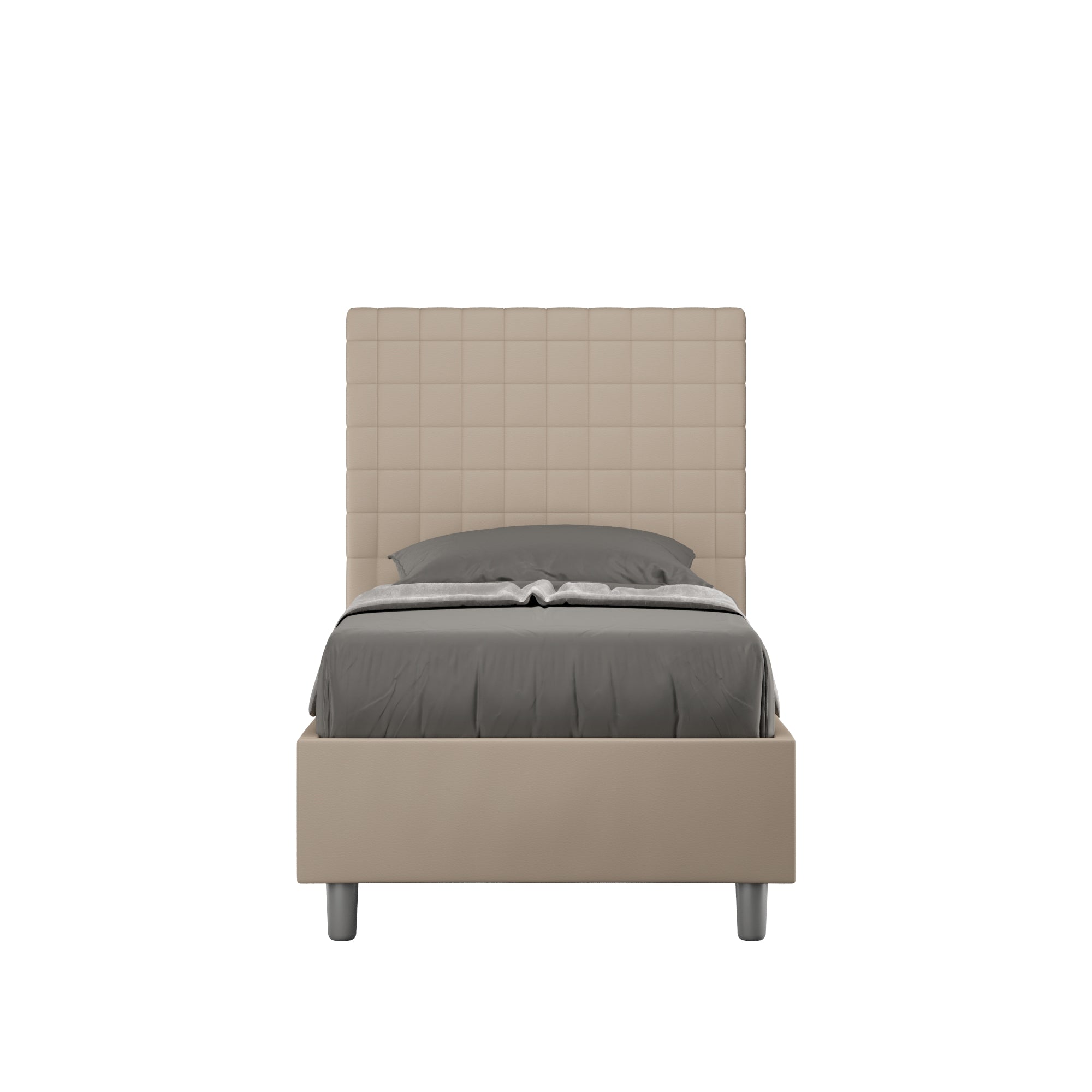Letto singolo imbottito similpelle Sunny