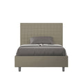 Letto singolo contenitore imbottito similpelle Sunny