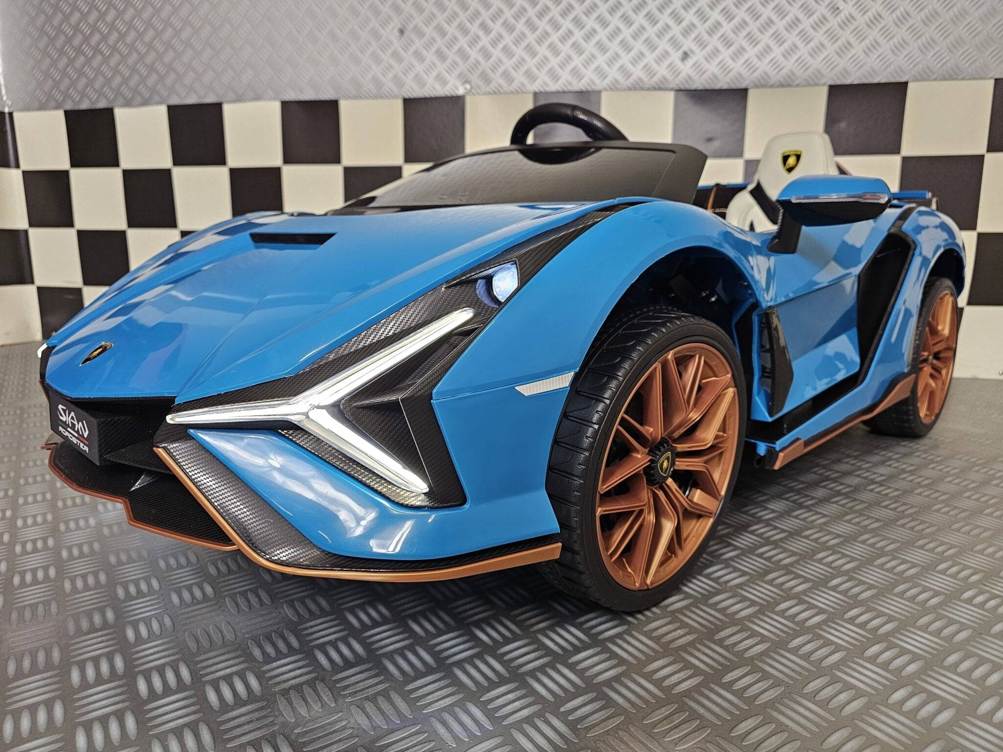 Auto Elettrica per Bambini Lamborghini Sian 24 V – 2 Posti – Blu