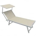 Lettino Bari Beige Melange: Alluminio, Textilene 2x1, cm 181x61x38