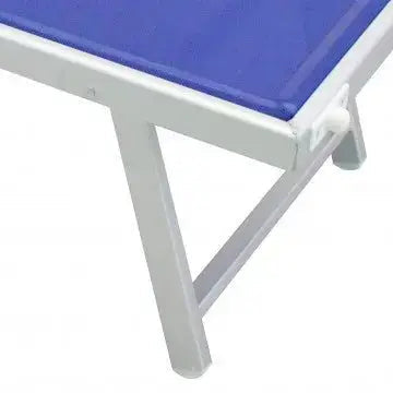 Lettino Bari Blu: Alluminio e Textilene, cm 181x61x38