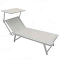 Lettino Bari Grigio Melange: Alluminio, Textilene 2x1, cm 181x61x38