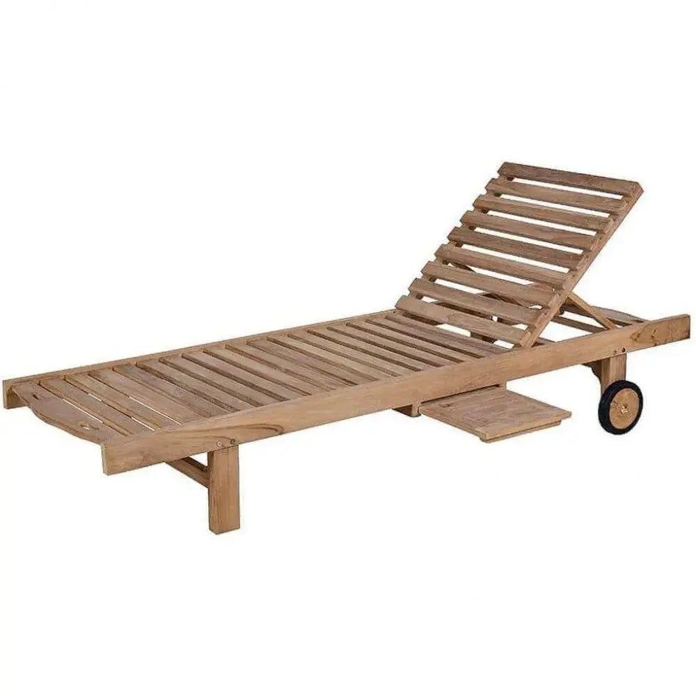 Lettino lidia in teak Massiccio 208x65x35cm