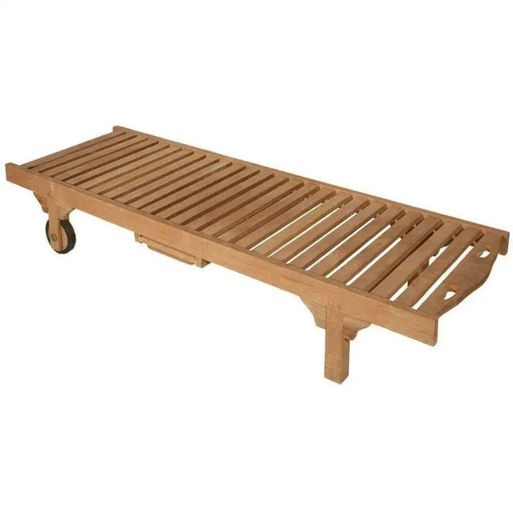 Lettino lidia in teak Massiccio 208x65x35cm