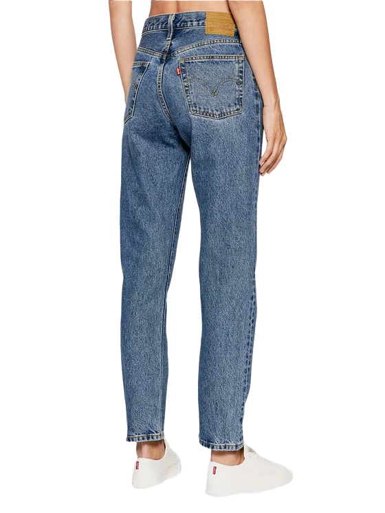Levi's Jeans 501 Cropped Donna 36200-0236 Blu Medio Vita Alta Bottoni