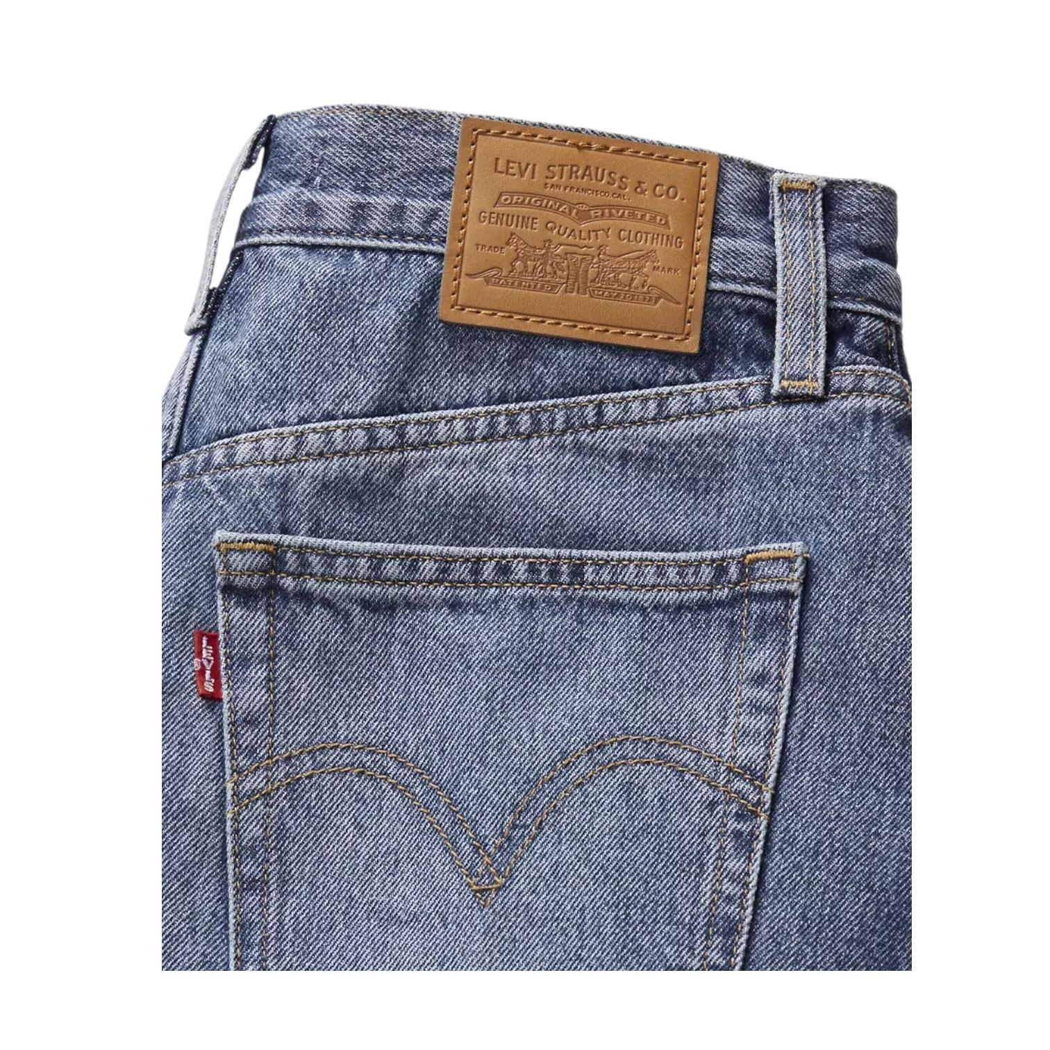 Levi's Short Oversize Vita Alta A93110005 Worn Memory Blu Donna