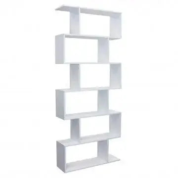 Libreria Alana Bianca e Naturale: Melammina, 80x23,5x190,5