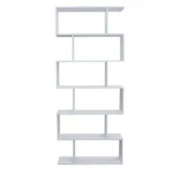 Libreria Alana Bianca e Naturale: Melammina, 80x23,5x190,5