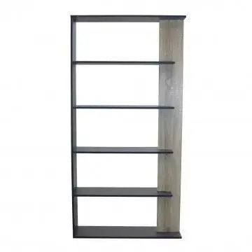 Libreria Alisha Grigia e Naturale, 90x23,5x180
