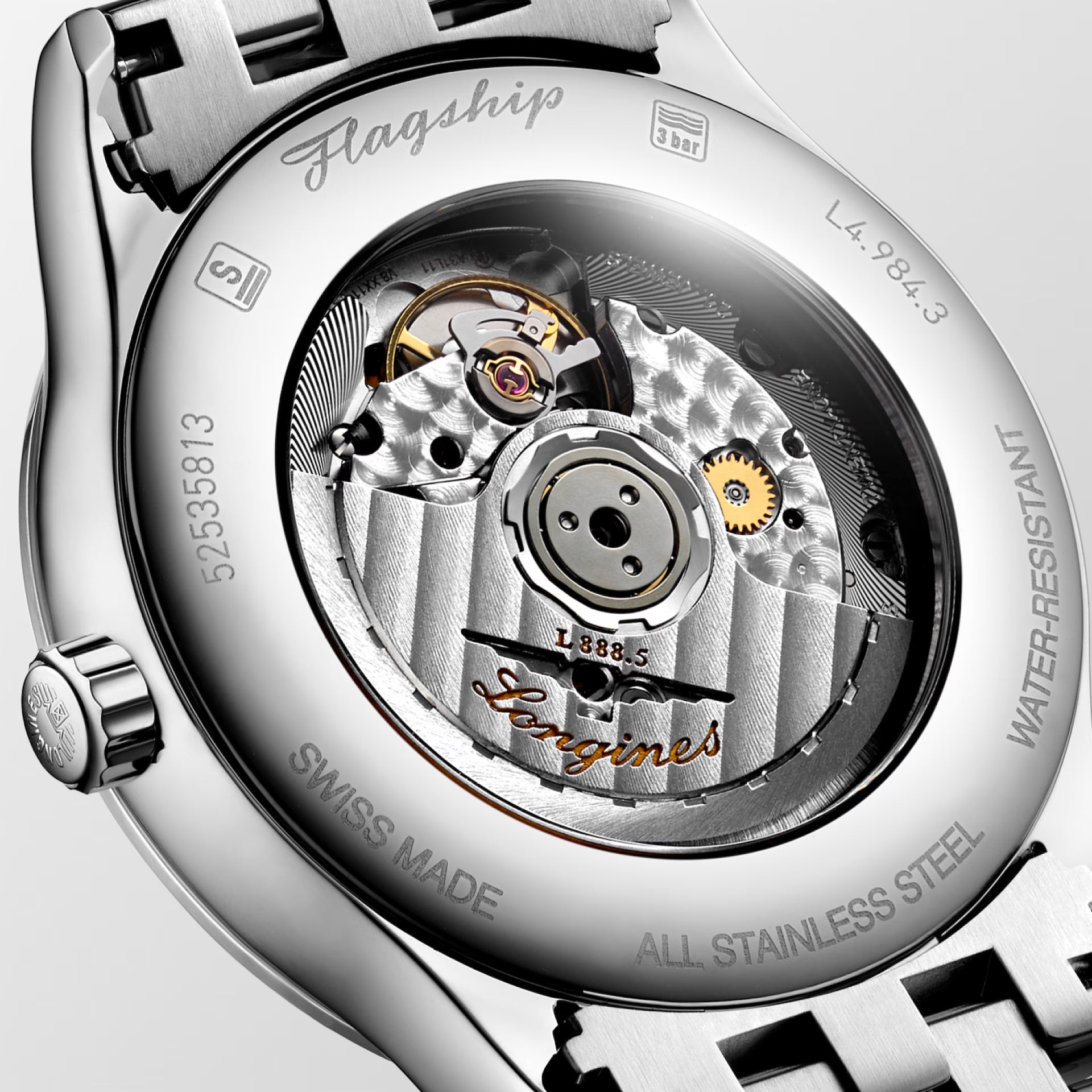Longines Flagship Classic – Orologio automatico Swiss Made nero L4.984.4.59.6