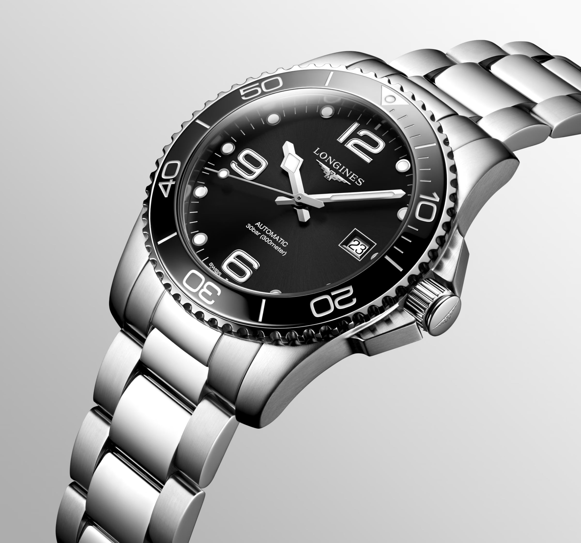 Longines HydroConquest – Orologio automatico Swiss Made nero L3.781.4.56.6