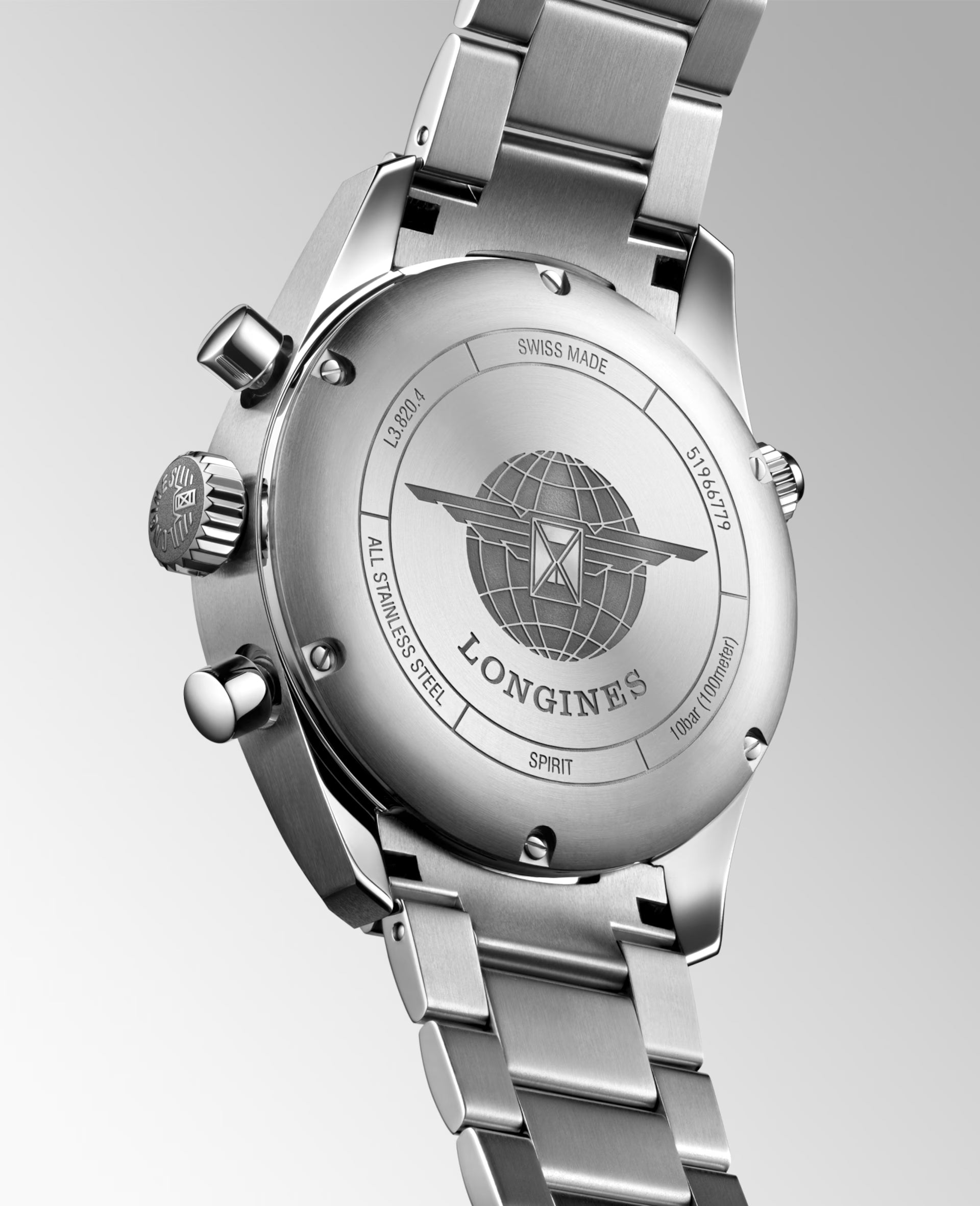 Longines Spirit Chronograph – Orologio automatico Swiss Made, quadrante blu, cassa 42mm – L3.820.4.93.6