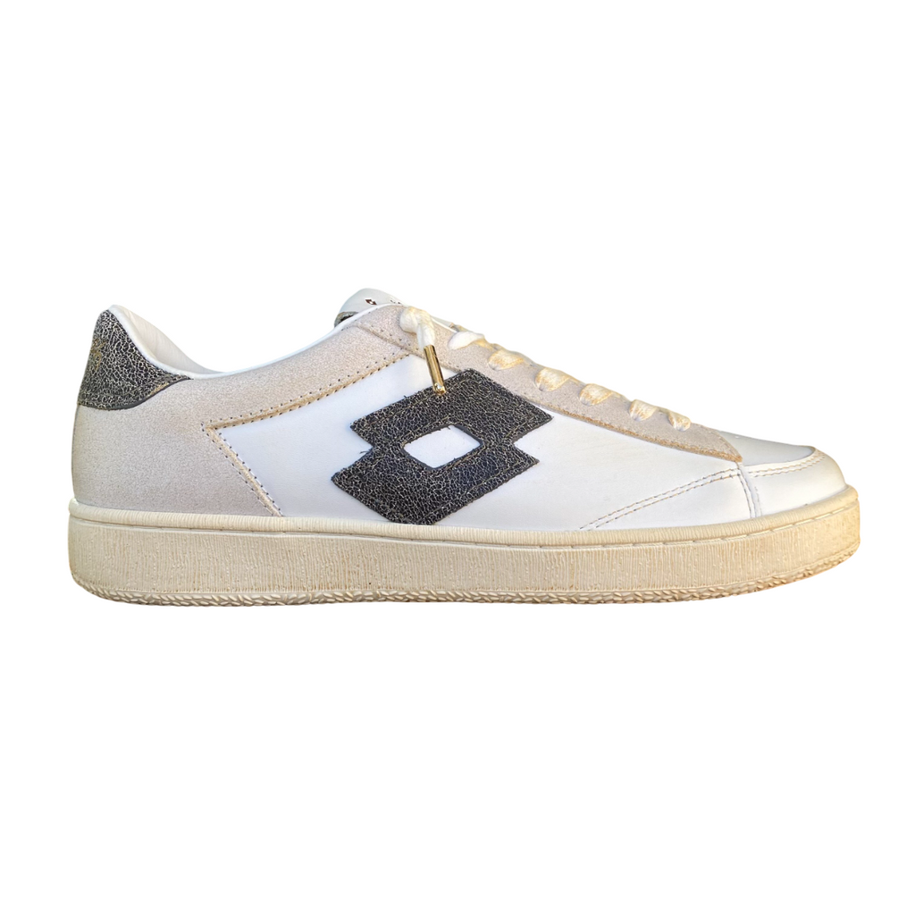 Lotto Leggenda Losanga '76 CRACK 223149-1PL Bianco Nero Sneakers Uomo