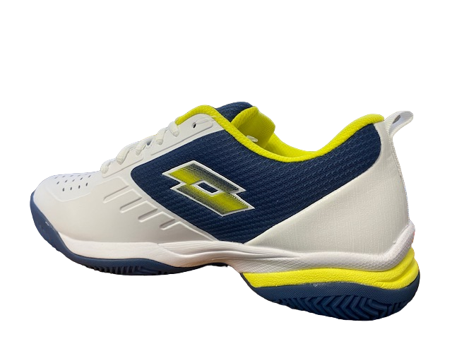 Lotto scarpa da padel da uomo Superrapida 400 IV 217300 9FS bianco giallo blu