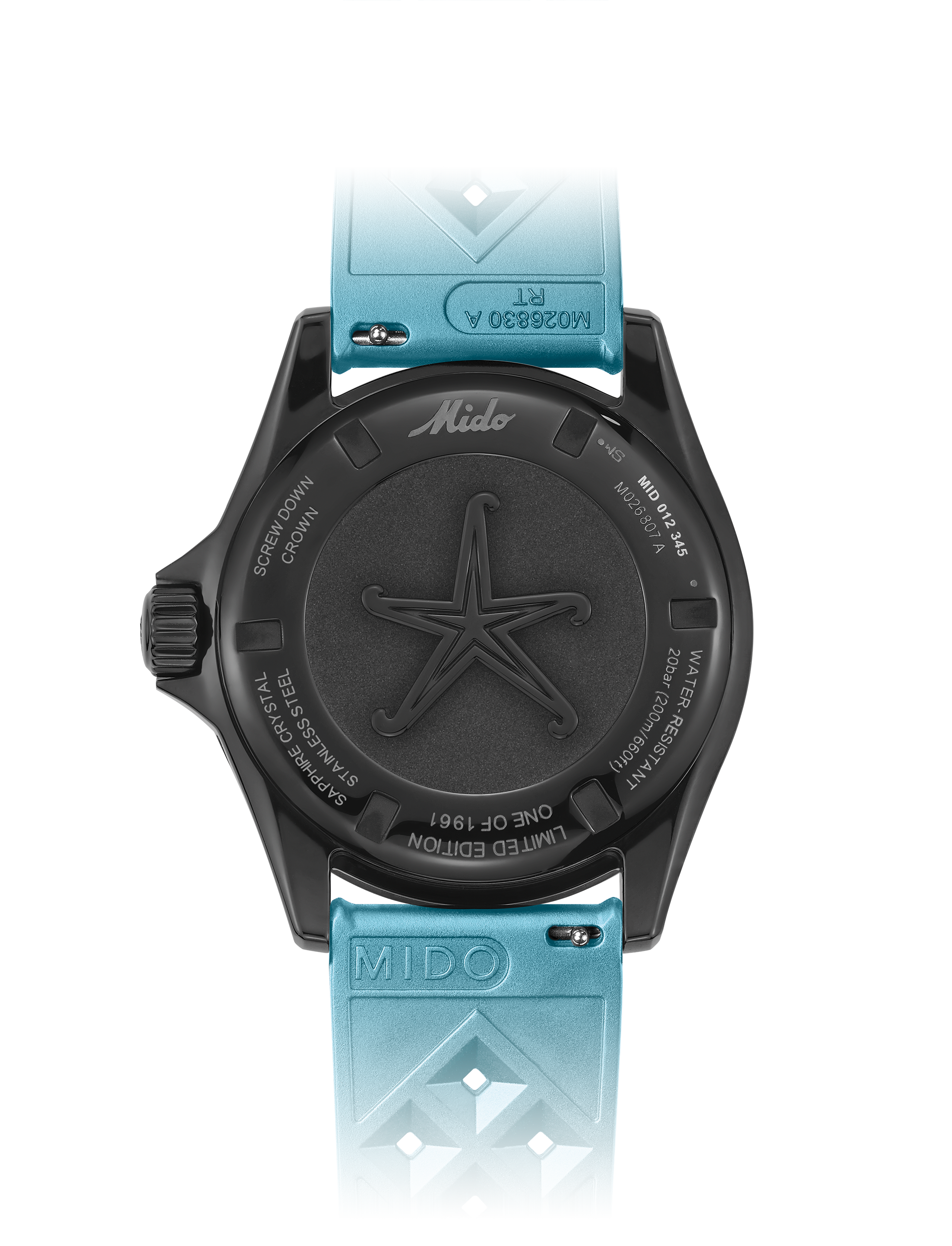 Mido orologio Ocean Star Decompression Worldtimer Limited Edition 1961 40mm nero automatico acciaio finitura PVD nero M026.807.33.051.00