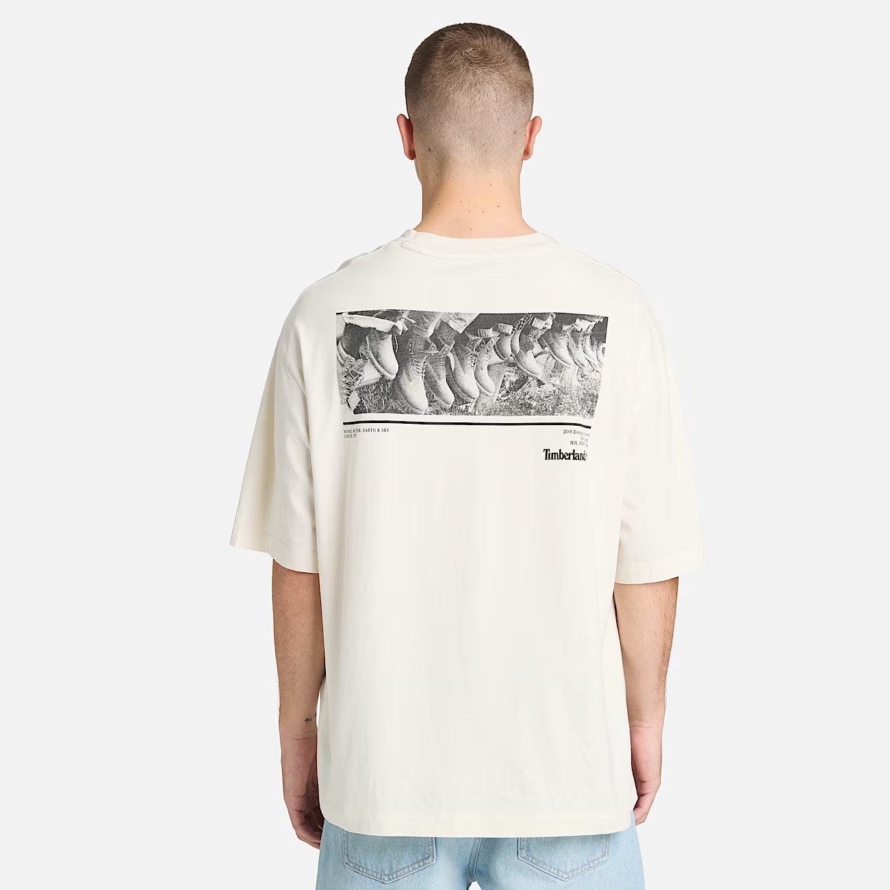 Timberland T-shirt Uomo Archive Boot TB0A5M8R CM9 Bianco