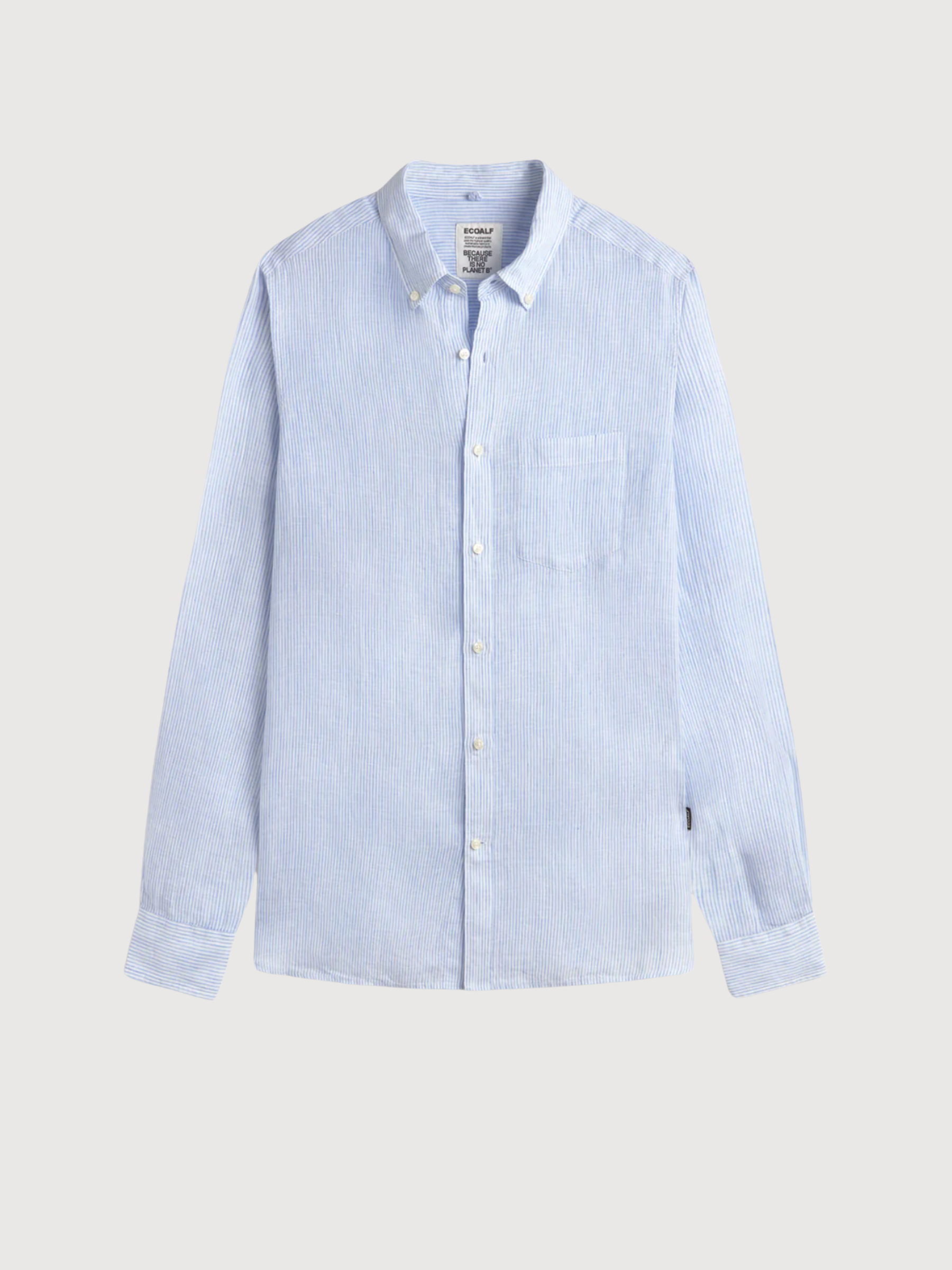 ADAN SHIRT MAN White Sky Blue Stripes | ECOALF