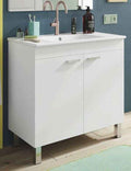 Mobile Bagno Atenea 80 2 Ante Bianco Lucido 80x45x80h