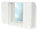 Mobile pensile bagno 60 cm – Specchio e 2 ante, bianco