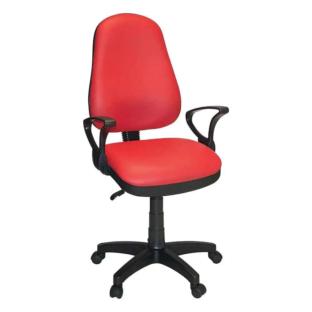 Poltrona ufficio ergonomica in tessuto tecnico – Office, regolabile, rossa