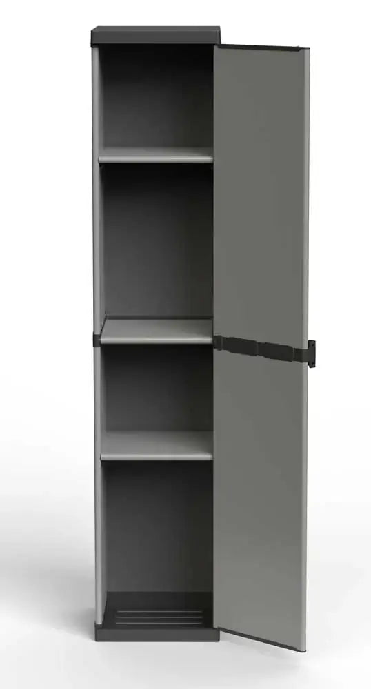 Armadio in resina alto con 3 ripiani regolabili 34×39,5×168 cm