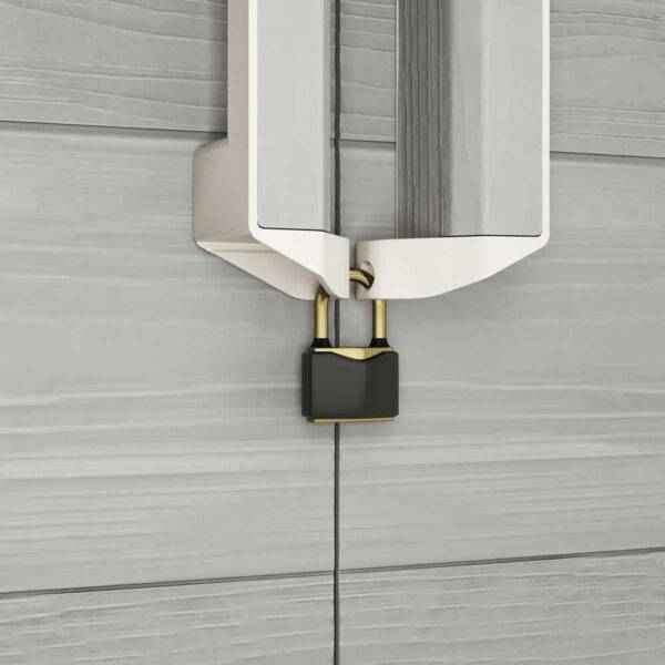 Armadio Linear Wood basso 68x39x90h in resina, ripiani 15 kg, chiusura sicura