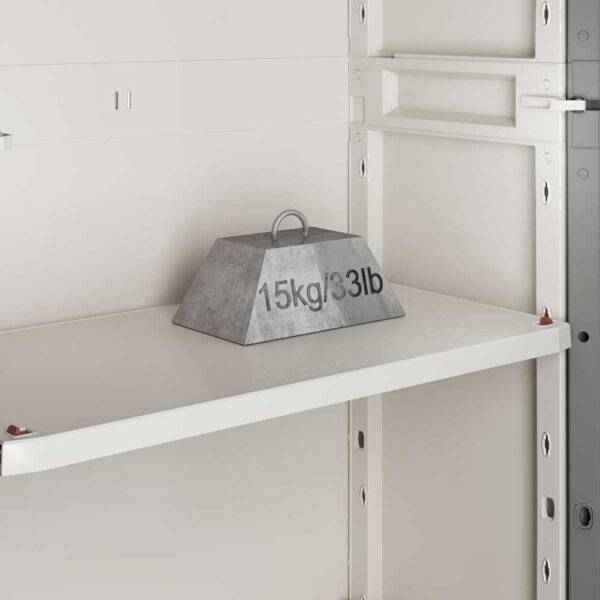 Armadio Linear Wood basso 68x39x90h in resina, ripiani 15 kg, chiusura sicura