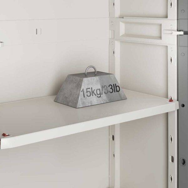 Armadio portascope in resina Linear Wood 68x39x173h, effetto legno, piedini regolabili
