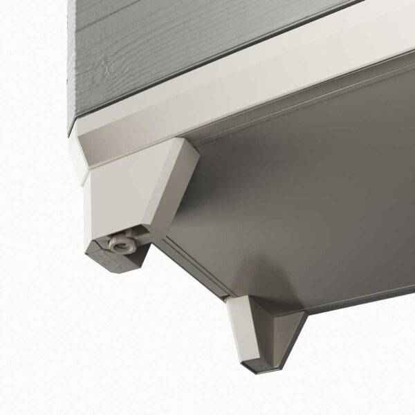 Armadio Linear Wood basso 68x39x90h in resina, ripiani 15 kg, chiusura sicura