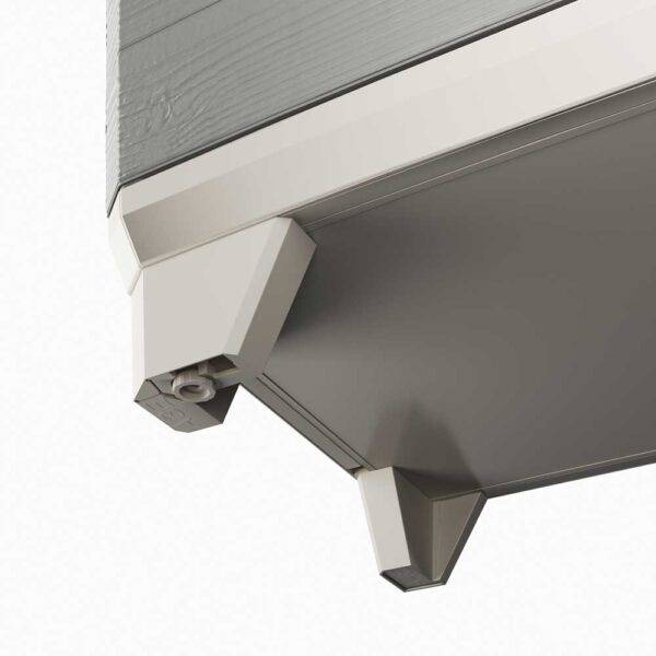 Armadio portascope in resina Linear Wood 68x39x173h, effetto legno, piedini regolabili