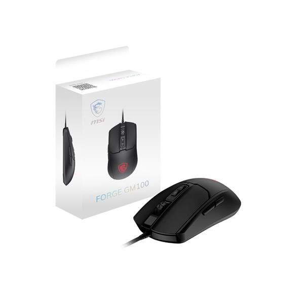 MSI MOUSE FORGE GM100, USB, OTTICO, 6400DPI, 7 PULSANTI CON ROTELLA, NERO [S12-0402310-HH9]