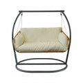 Poltrona Relax Dondolo Glasgow 2 Posti - Metallo e Wicker
