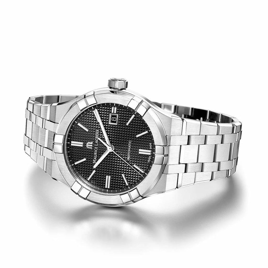 Maurice Lacroix AIKON Automatic Date 42mm Automatico Swiss Made Nero – AI6008-SS002-330-1