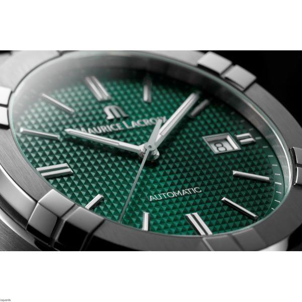 Maurice Lacroix AIKON Automatic Date 42mm Automatico Swiss Made Verde – AI6008-SS002-630-1