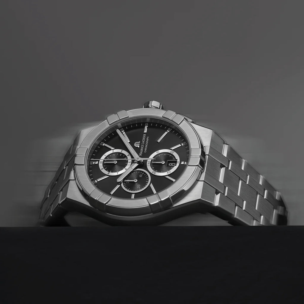 Maurice Lacroix Aikon Quartz Chronograph – Quarzo Swiss Made Nero 42mm AI1118-SS002-330-1