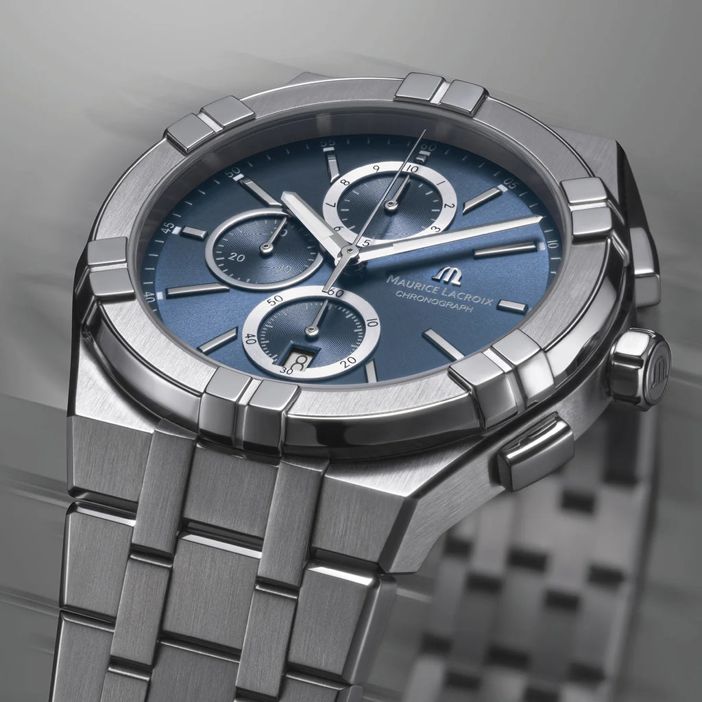 Maurice Lacroix Aikon Quartz Chronograph – Quarzo Swiss Made Blu 42mm – AI1118-SS002-430-1