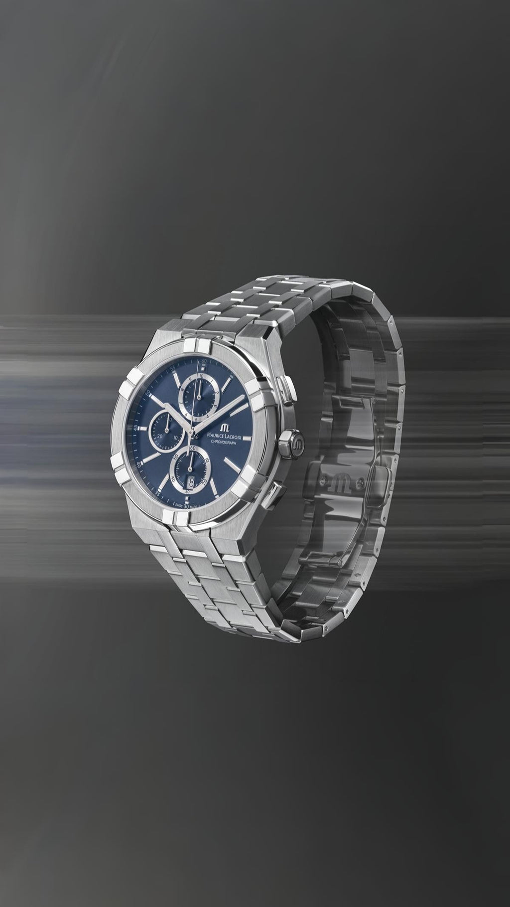 Maurice Lacroix Aikon Quartz Chronograph – Quarzo Swiss Made Blu 42mm – AI1118-SS002-430-1